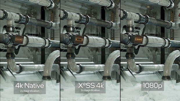 Сравнение оригинального изображения в 4K, масштабирования до 4K и 1080p
