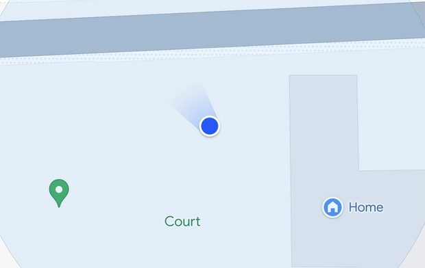 Синяя точка Google Maps